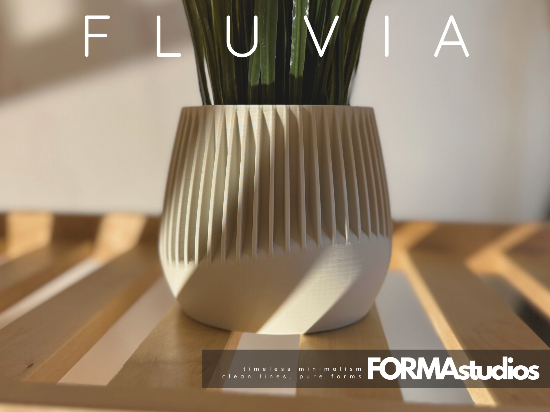 Fluvia Pflanzgefäß mit herausnehmbarer Abtropfschale
