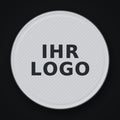 Einkaufswagenchip mit eigenem Logo – personalisiert, 3D\-gedruckt, Ø 23,3 mm
